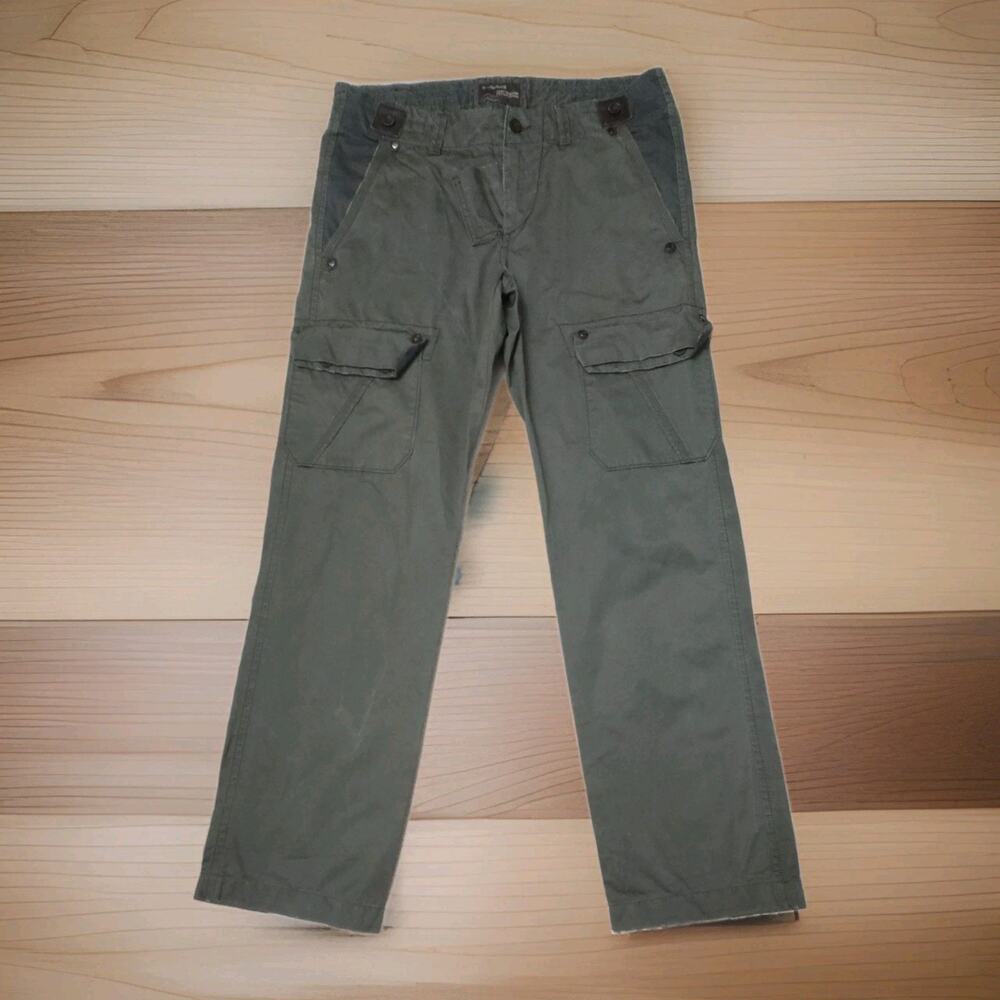 Sixty Energie Vintage Men's Stitching Leather Cargo Pants Size 34